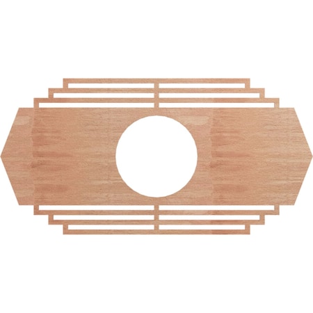 Ekena Millwork Chrysler Wood Fretwork Pierced Ceiling Medallion, Cherry, 40"W x 20"H x 10 1/2"ID x 1/4"T CMWP40X20X0250CSCH